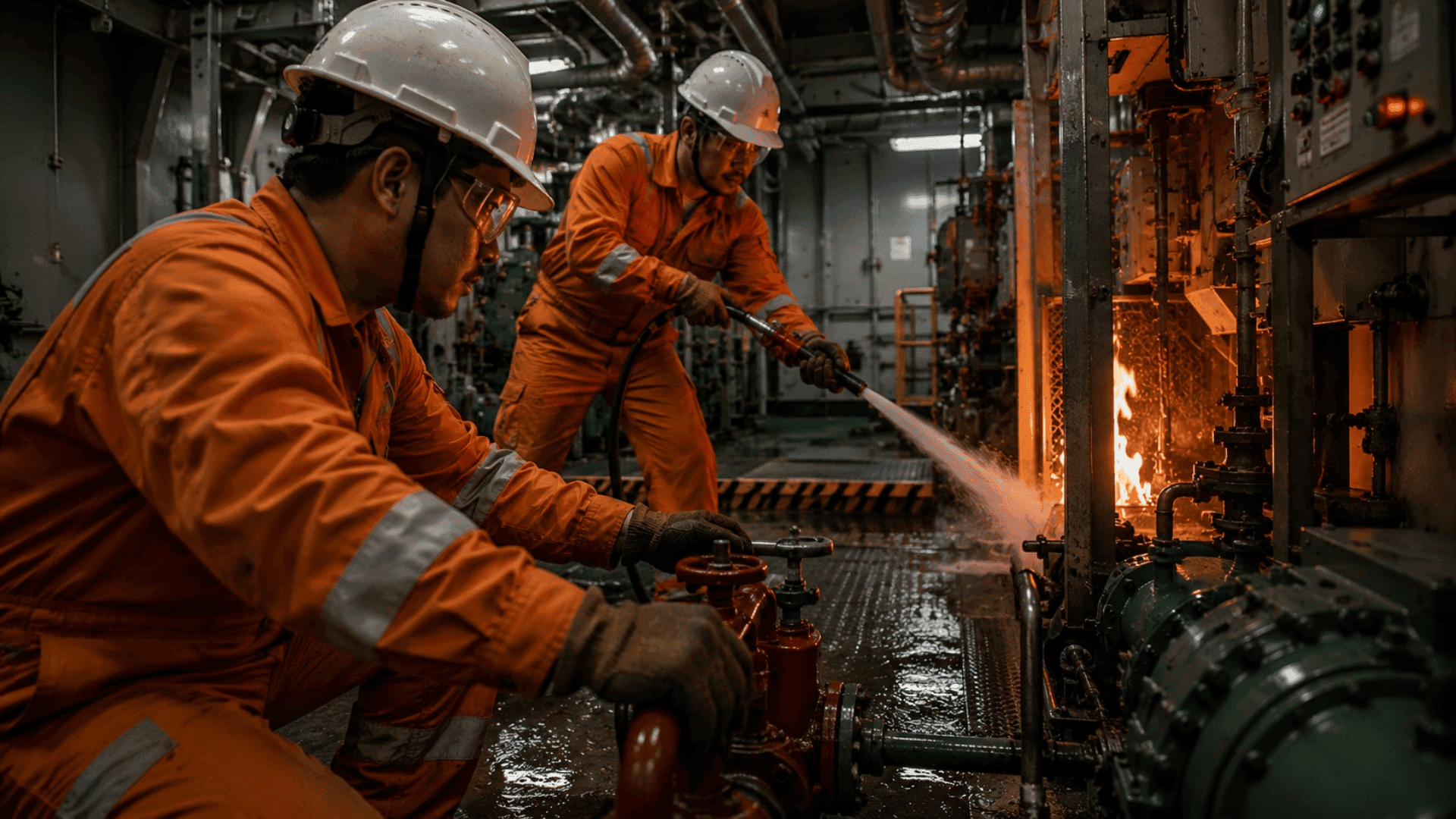 Penanganan api pada peralatan bertekanan panas